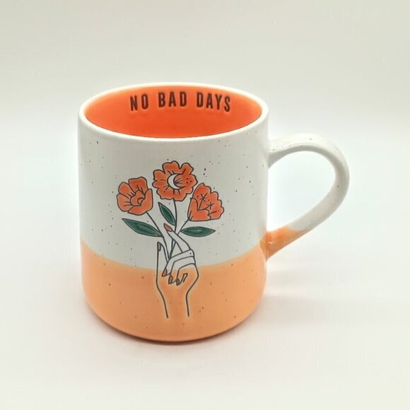 Lang Other - Lang No Bad Days Orange Floral Ceramic Mug